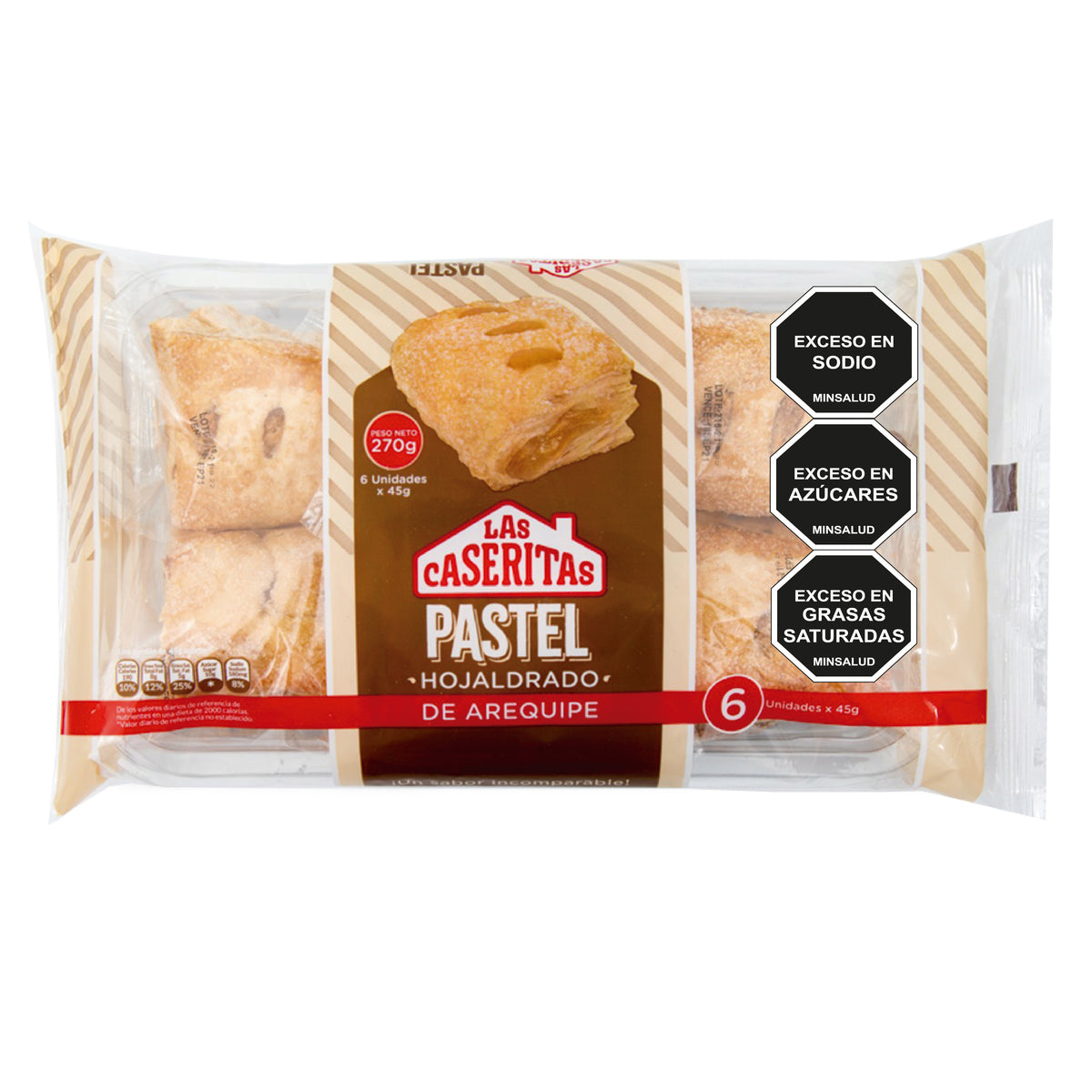 PASTEL HOJALDRE AREQUIPE BANDEJA X 270 G