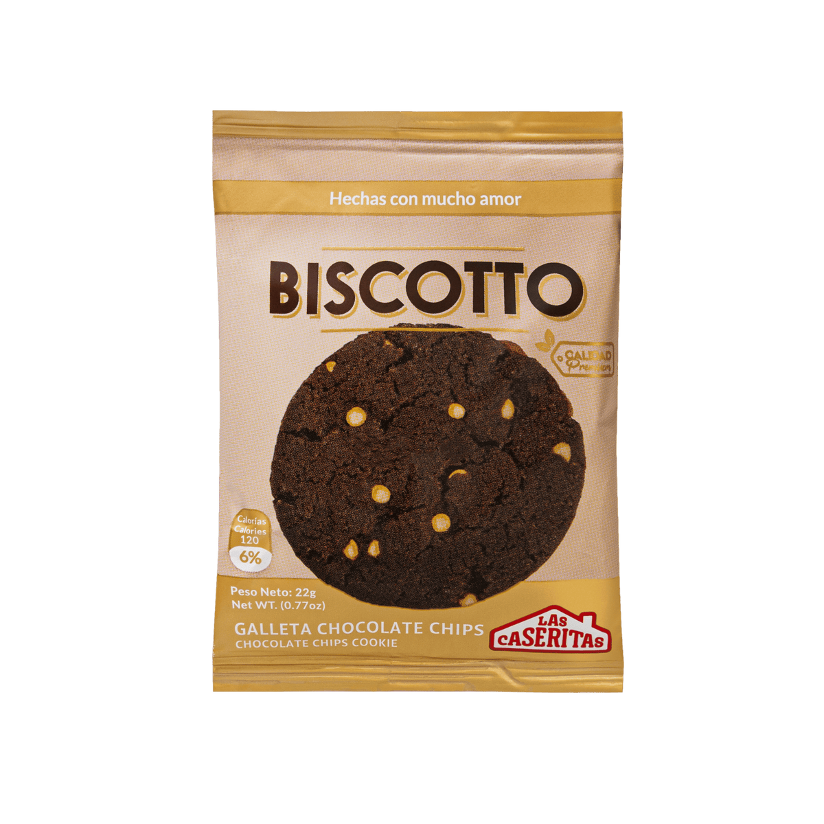 GALLETA BISCOTTO CHOCOLATE CHIPS X 22 G