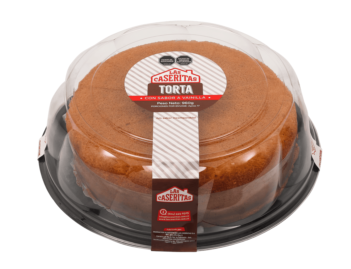 TORTA CON SABOR A VAINILLA DOMO X 960 G