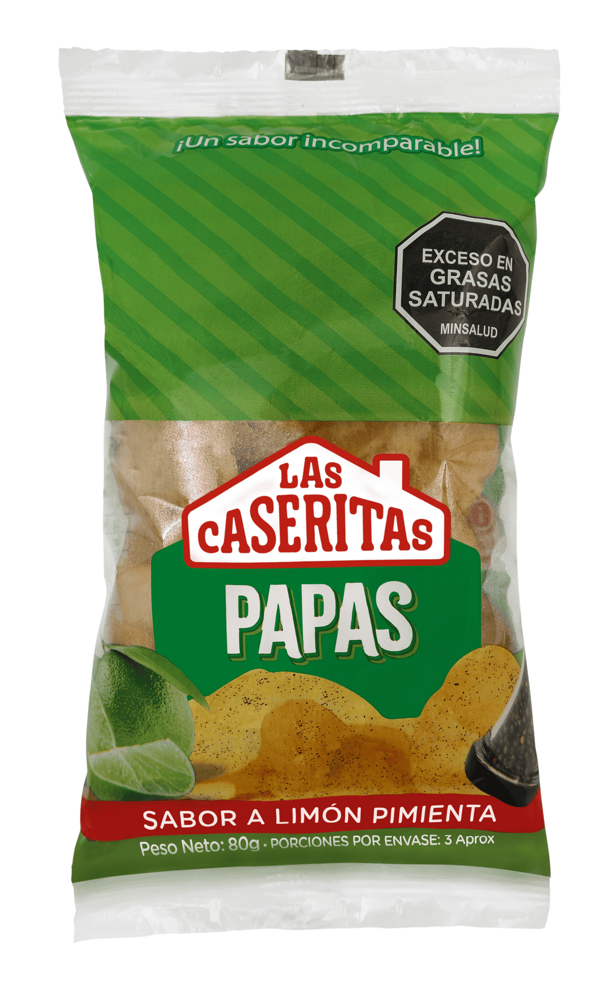 PAPITAS LIMPÓN-PIMIENTA CASERITAS X 80 G