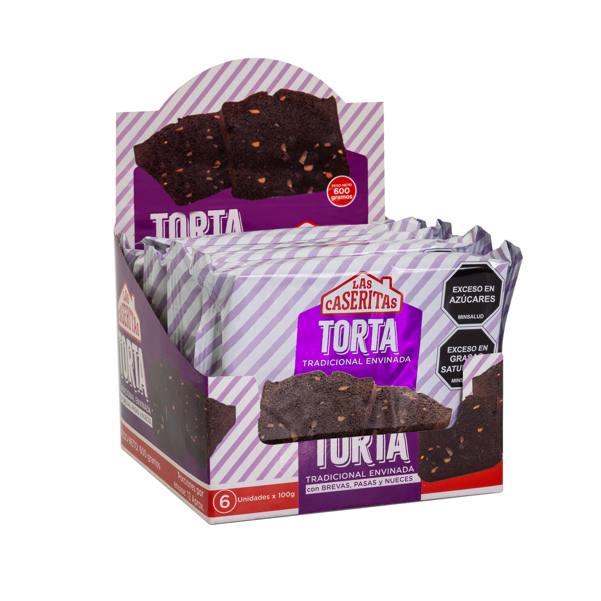 TORTA ENVINADA DISPLAY X 6 UNDS 600 G