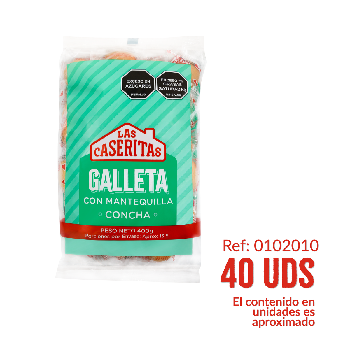 GALLETA CONCHA BOLSA X 400 G