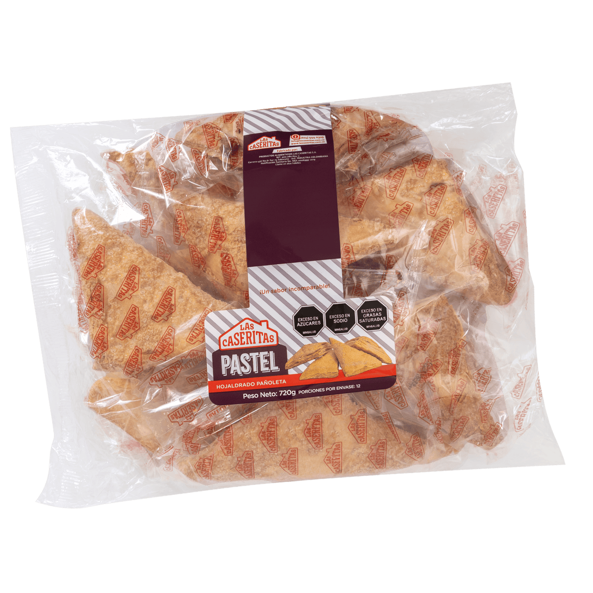PASTEL HOJALDRE PAÑOLETA BOLSA X 720 G
