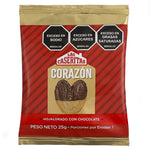CORAZÓN CON CHOCOLATE X 25 G INDIVIDUAL