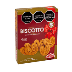 BISCOTTO MINICORAZÓN HOJALDRE X 80 G