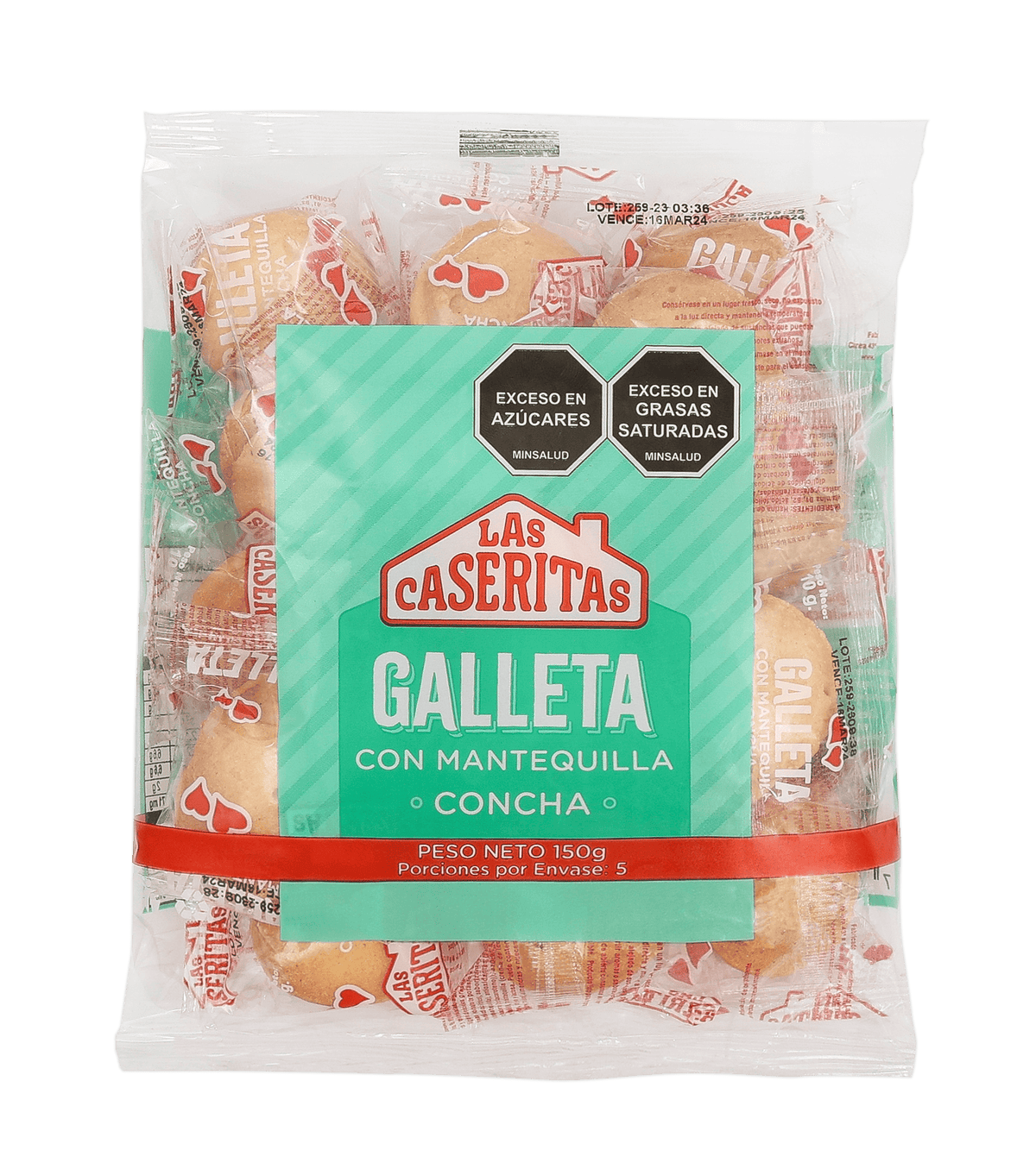 GALLETA CONCHA BOLSA X 150 G