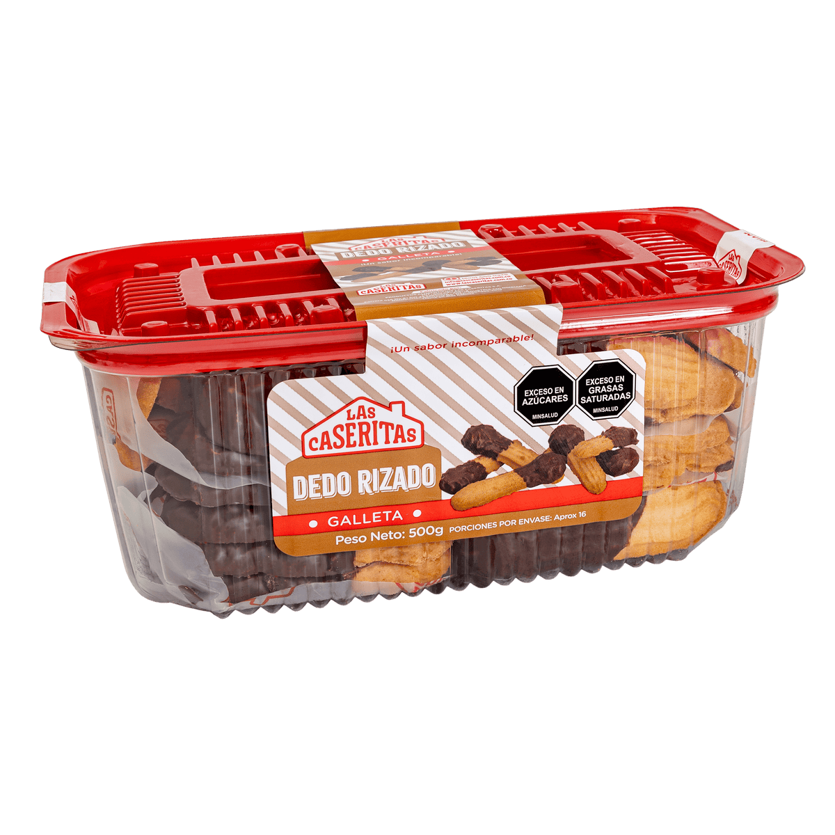 GALLETA DEDO RIZADO CHOCOLATE DOMO X 500 G