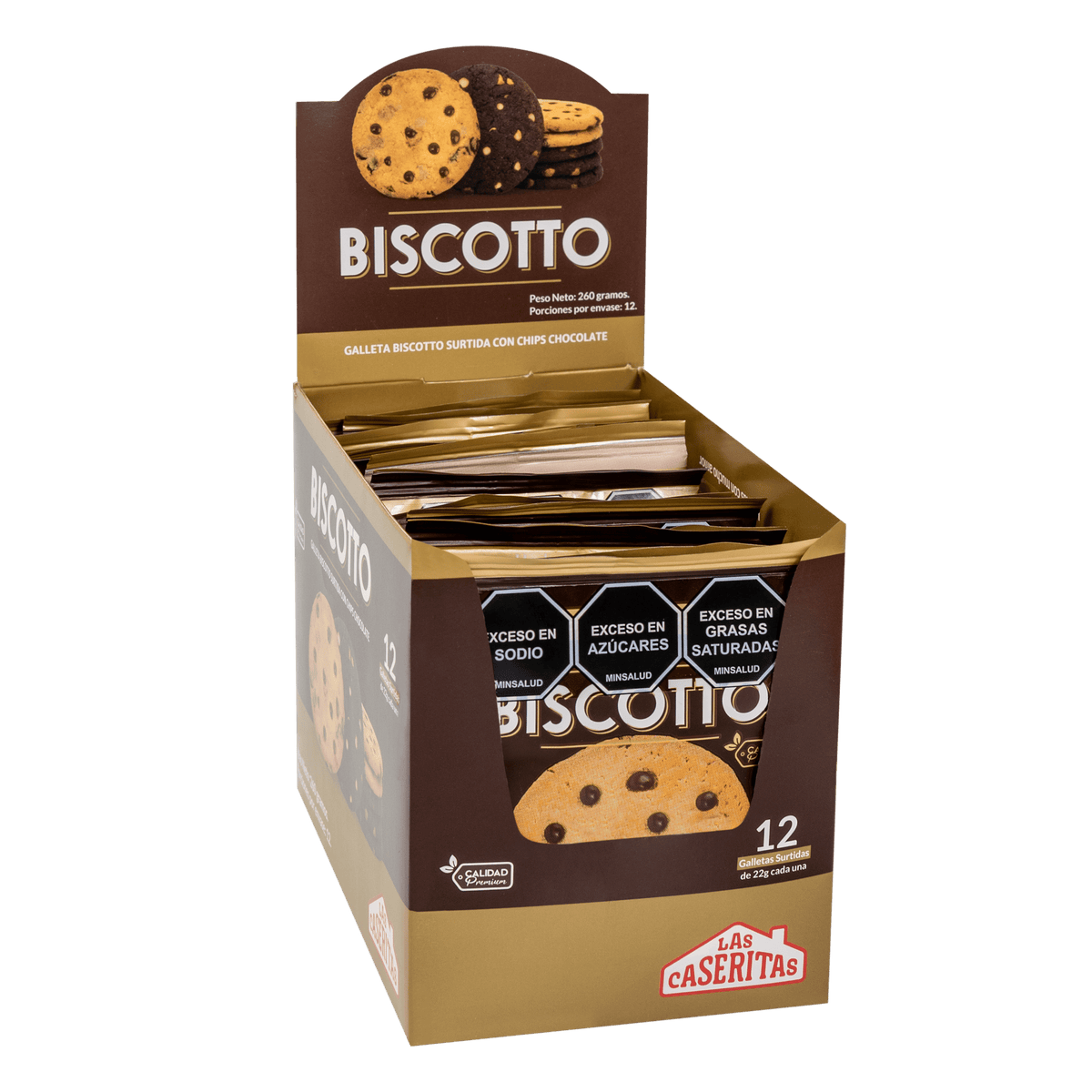 BISCOTTO VAINILLA Y CHOCOLATE CHIPS X 260 G