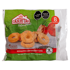 ROSCA CON TOMATE Y CHÍA X 8 UNDS X 184G