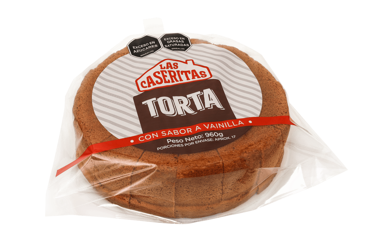 TORTA SABOR A VAINILLA BOLSA X 16 UND X 960 G