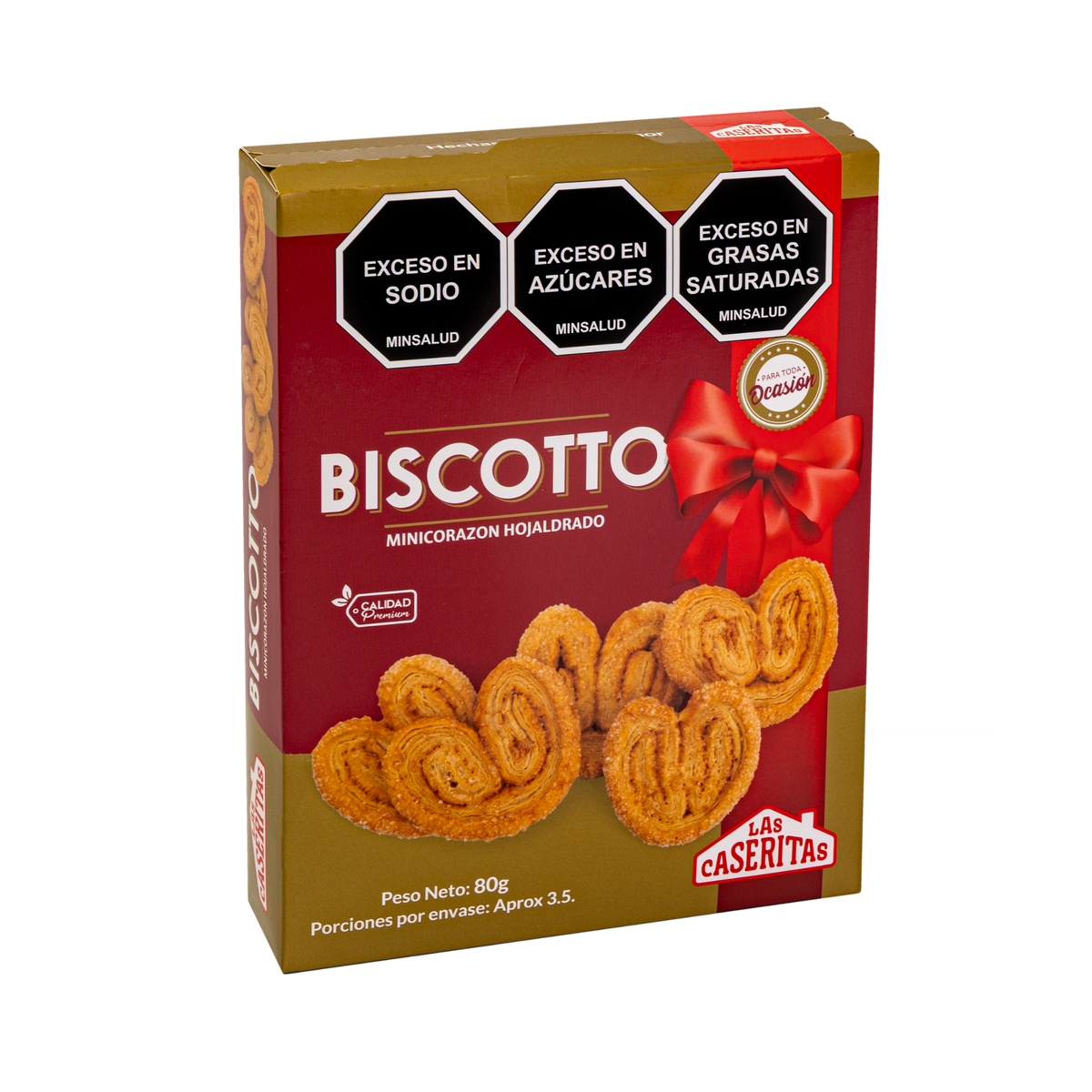 BISCOTTO MINICORAZÓN HOJALDRE X 80 G