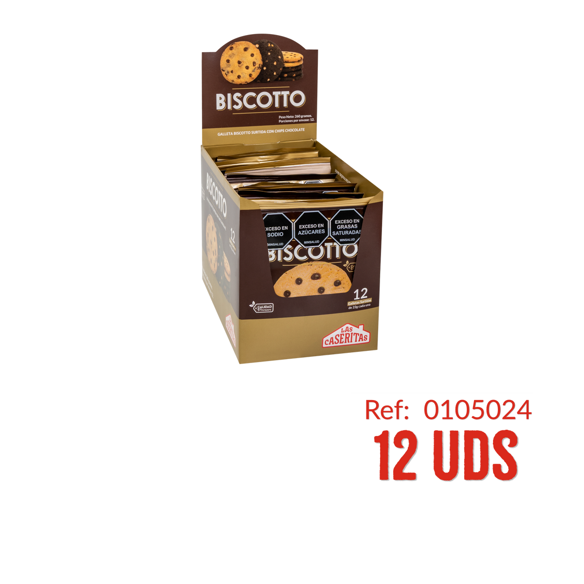 BISCOTTO VAINILLA Y CHOCOLATE CHIPS X 260 G
