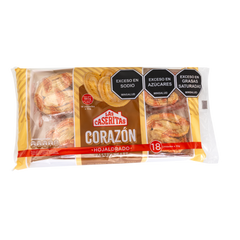 CORAZÓN HOJALDRE BANDEJA x 180 G