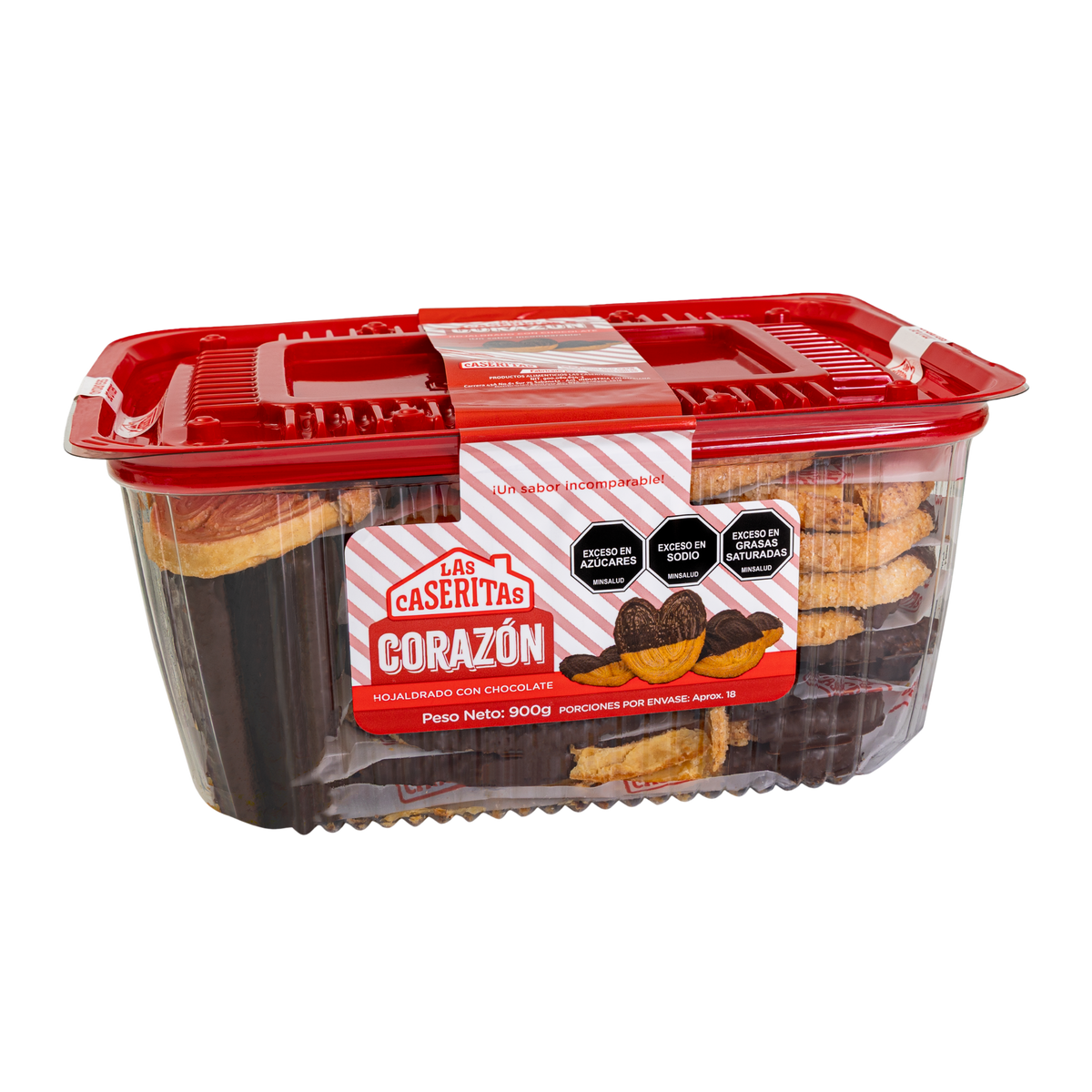 CORAZÓN HOJALDRE CON CHOCOLATE DOMO X 900 G