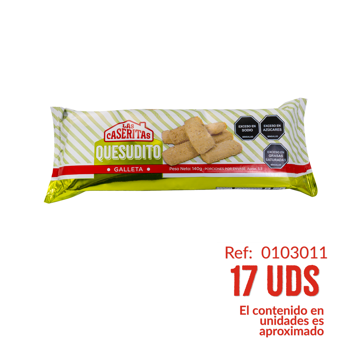 ESTUCHE GALLETA QUESUDITO 140G