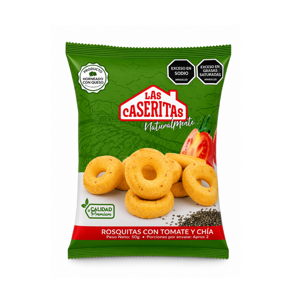 ROSCA CON TOMATE Y CHÍA X 50 G