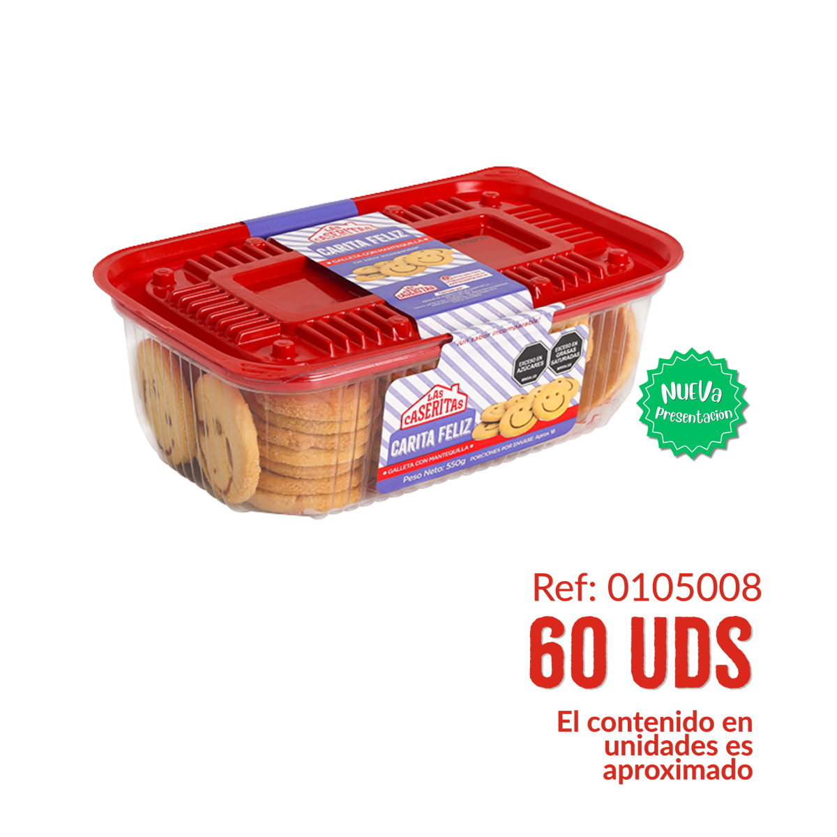 GALLETA CARITA FELIZ DOMO X 550 G
