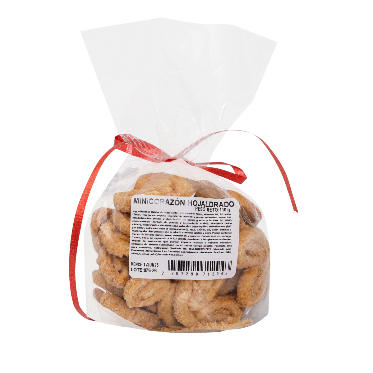 MINICORAZÓN HOJALDRE BOLSA X 110 G